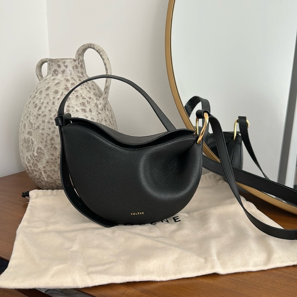 Polene Paris Tonca EDITION TEXTURED BLACK BNWT
